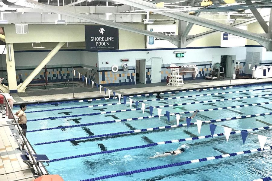 a local pool company sponsoring a swim meet
